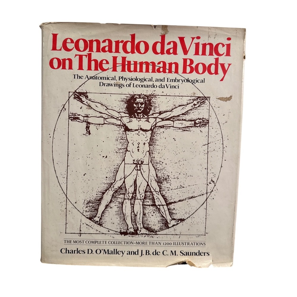 Leonardo da Vinci on The Human Body 1982 Greenwich House Art Anatomy Book